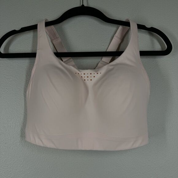 Athleta Phenomena Bra Size 32DD Light Pink Sports Bra High Impact Padded 657806 - Picture 3 of 5